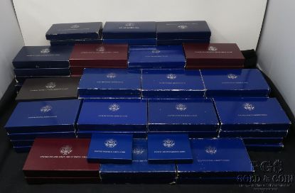 Picture of Assorted Empty US Mint Boxes + COA's Mint and Proof (85pcs)