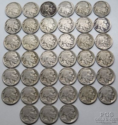 Picture of Assorted 1913-1926 Buffalo Nickels 5c  (39pcs) Better Dates