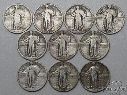 Picture of Assorted 1917-1930 Standing Liberty Quarters 25c (10pcs) Better Dates