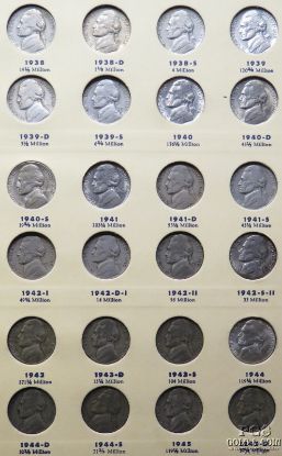 Picture of 1938-1973 "Library of Coins" Jefferson Nickel 5c Album w/ "1959 Black Beauty" (86pcs)