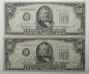 Picture of 1950-A,B,C,D $50 Federal Reserve Notes x12