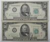 Picture of 1950-A,B,C,D $50 Federal Reserve Notes x12