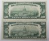 Picture of 1950-A,B,C,D $50 Federal Reserve Notes x12