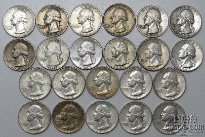 Picture of Assorted 1944-1956 Washington Quarters 25c (22pcs) Better Dates