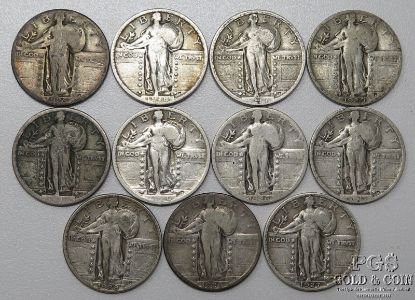 Picture of Assorted 1917-1929 Standing Liberty Quarters 25c (11pcs) Better Dates