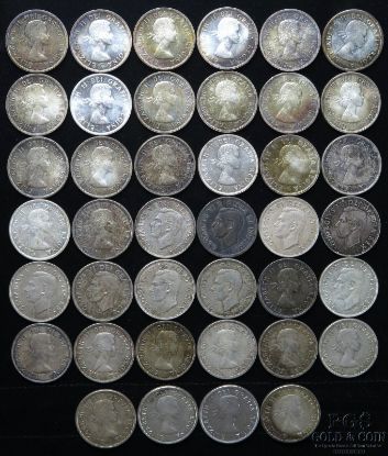 Picture of Assorted 1939-1963 Canadian Silver Dollars (2 Tubes/40pcs) 