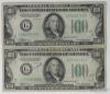 Picture of Series 1934-A $100 Federal Reserve Notes x9 - 3x New York, 6x Chicago 