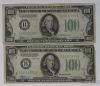 Picture of Series 1934-A $100 Federal Reserve Notes x9 - 3x New York, 6x Chicago 