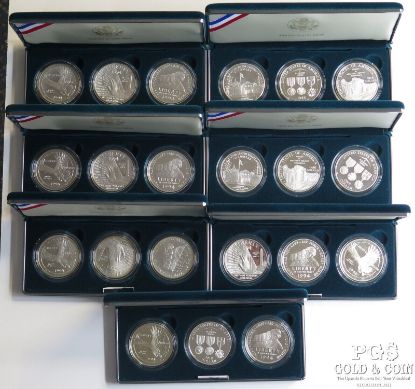 Picture of 1994 US Veterans 3-Coin Proof Silver Dollar $1 Sets (3 sets/21pcs)