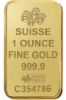 Picture of 1 oz Gold Bar - PAMP Suisse (Carded)