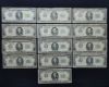 Picture of Series 1934 x9, 1934A x2m, 1934B x1, 1934D x1 $100 Federal Reserve Notes $1300FV  