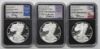 Picture of 2019-W Proof American Silver Eagle Set of 3 PF70 UltraCam NGC Signed F.D.I. 