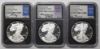 Picture of 2018-S Proof American Silver Eagle Set of 3 PF70 UltraCam NGC Signed F.D.I. 