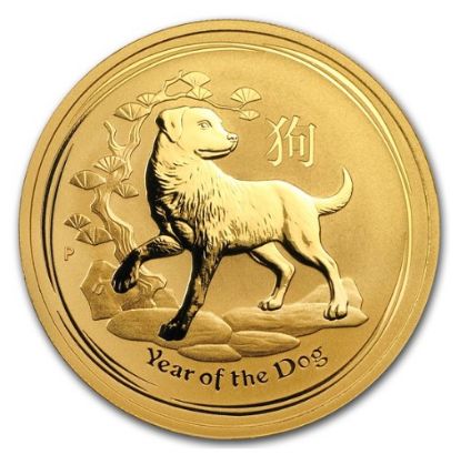 Picture of 2018 Australia 1 oz Gold Lunar Dog BU (Series II)