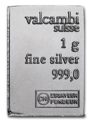 Picture of 1 gram Silver Bar - Valcambi