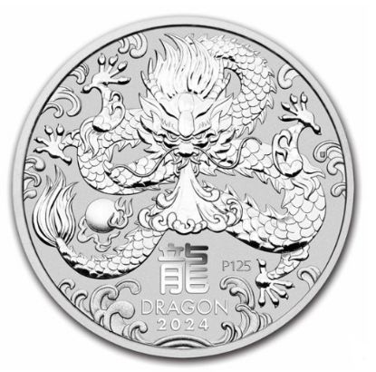 Picture of 2024 Australia 2 oz Silver Lunar Dragon BU (Series III)