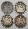 Picture of 7x 1838-1872 Seated Liberty Half Dimes H10c