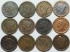 Picture of 12x 1845-1854 Braided Hair Large Cents 1c 