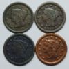 Picture of 12x 1845-1854 Braided Hair Large Cents 1c 