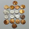 Picture of Assorted US Mint Off-Center Strike Errors - 1x 25c, 5x 10c, 7x 1c zn, 5x 1c cu  