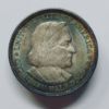 Picture of Rainbow Toned 1893 Columbian Exposition Classic Commemorative Half Dollar 50c  