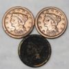 Picture of 9x 1846-1856 Braided Hair Large Cents L1c 