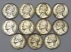 Picture of 11-Coin 1942-1945 BU Jefferson War Nickel Set 