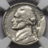 Picture of Jefferson Nickel 5c Obverse Die Break AU58 NGC US Mint Error  