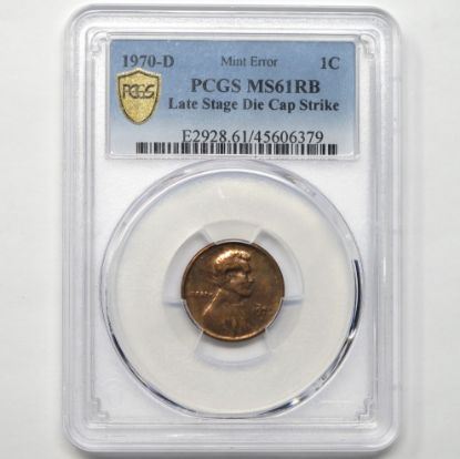 Picture of 1970-D Late Stage Die Cap MS61RB PCGS Lincoln Memorial Cent  