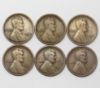 Picture of 4x 1909-S & 2x 1922 Weak D Key Date Lincoln Wheat Cents 1c Penny