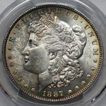 Picture of 1887/6 VAM 2 Top 100 Morgan Dollar $1 MS64 PCGS *Nice Color! 