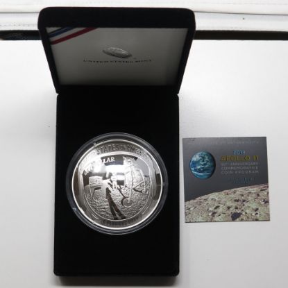 Picture of 2019-P $1 5oz Proof Apollo 11 50th Anniversary Coin w/ Box & COA  