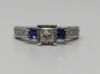 Picture of .40ct I2, I Diamond Engagement with .10cttw Sapphire Accents Ring 14k Gold Sz 7 4.19g 