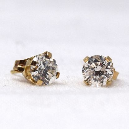 Picture of 14k 1.50cttw Diamond Stud Earrings I/I2, J  1.3g  