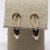 Picture of 14k Diamond SI/H & Topaz Earrings  22mm x 5mm 7.3g 