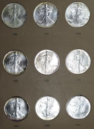 Picture of 1986-2010 American Silver Eagle Set in Dansco Album 