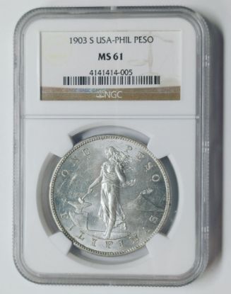 Picture of 1903-S Philippines Peso MS61 NGC 