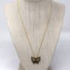 Picture of 10K 18" Necklace w/ Diamond & Smokey Quartz Butterfly Pendant 3.6g 