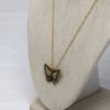 Picture of 10K 18" Necklace w/ Diamond & Smokey Quartz Butterfly Pendant 3.6g 