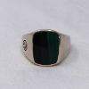 Picture of David Yurman Sterling Silver Green Malachite Ring Size 8 13.7g .925  