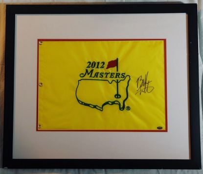 Picture of 2012 Bubba Watson Signed Masters Pin Flag Holo COA 