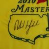 Picture of 2010 Phil Mickelson Signed Masters Pin Flag Holo COA  