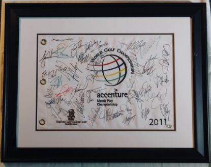 Picture of 2004 Signed Accenture Match Play Championship Flag- Woods, Fowler, Stricker, etc  