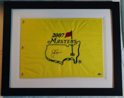 Picture of 2007 Jack Nicklaus Signed Masters Pin Flag Holo COA  