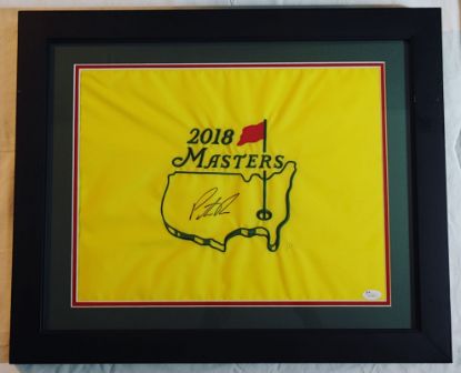 Picture of 2018 Patrick Reed Signed Masters Pin Flag JSA COA 