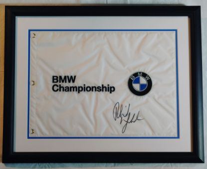 Picture of Phil Mickelson Signed BMW Championship Pin Flag Witness COA 