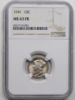 Picture of 5x 1921-1943 NGC Graded Mercury Dimes 10c  