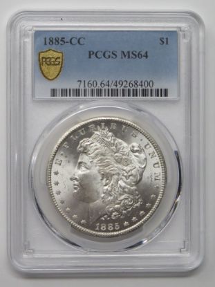 Picture of 1885-CC Morgan Dollar $1 MS64 PCGS Carson City 