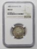 Picture of 1883 Hawaii Quarter Dollar 25c MS62 NGC 