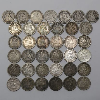 Picture of 37x 1838-1891 Seated Liberty Dimes 10c 